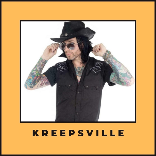 Kreepsville's hauntingly chic collection on display – dive into the world of horror-inspired fashion that's as spooky as it is stylish, right here at iconoCLAD.